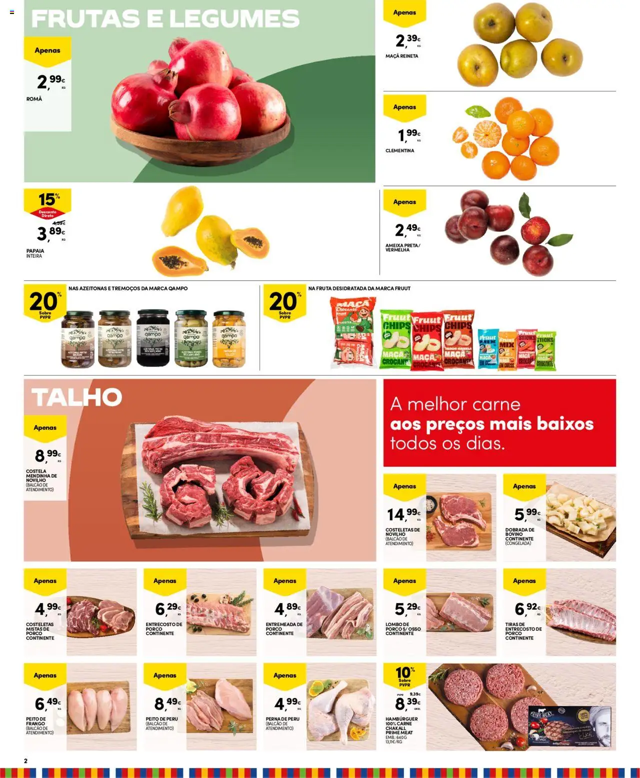 Continente - Madeira: Folheto Semanal │ válido de 07.10.2025 | Página: 2 | Produtos: Peito de frango, Peito de peru, Carne, Tremoços