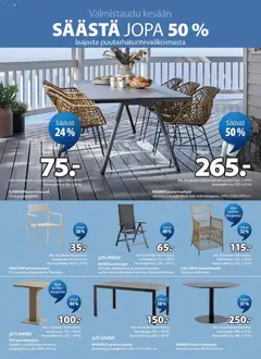 JYSK-mainoslehti voimassa 23.04.2026 alkaen | Sivu: 4 | Tuotteet: Pöytä, Tuoli, Pinottava tuoli