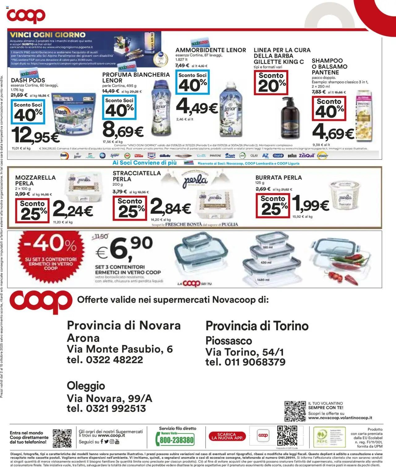 Volantino COOP del 02.10.2025 | Pagina: 36 | Prodotti: Shampoo, Ammorbidente, Data, Burrata