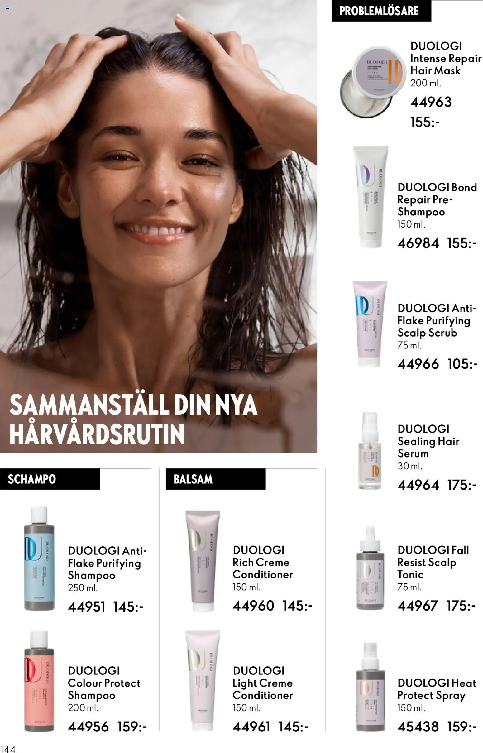 Oriflame reklamblad aktuell från 28.01.2026 | Sida: 144 | Produkter: Schampo, Balsam, Mask, Serum