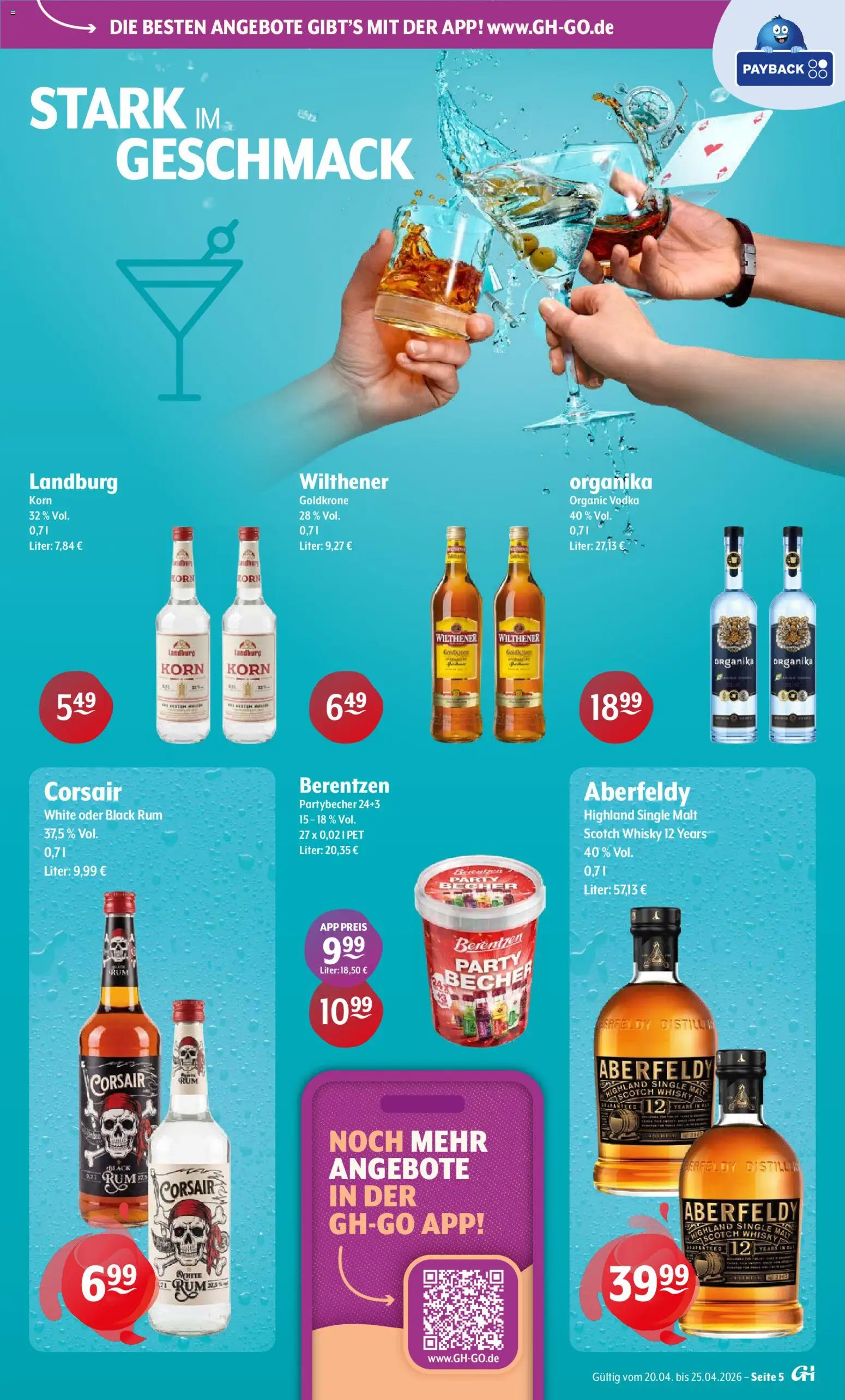 Getränke Hoffmann Prospekt 	 – gültig ab 20.04.2026 | Seite: 5 | Produkte: Whisky, Wilthener, Rum, Berentzen