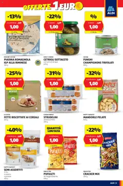 Volantino Aldi del 28.07.2025 | Pagina: 5 | Prodotti: Cetrioli, Olio, Mandorle, Fette biscottate