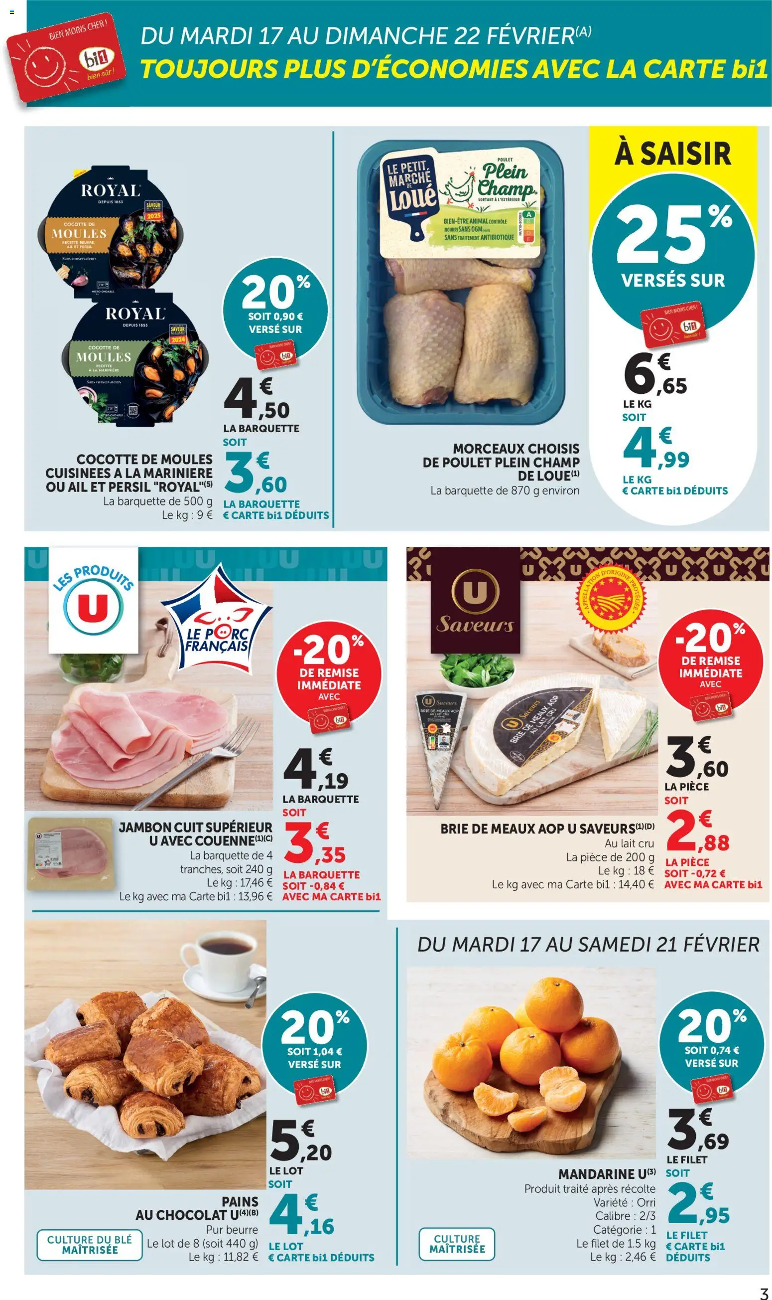 {H1} | Page: 3 | Produits: Persil, Chocolat, Jambon, Brie