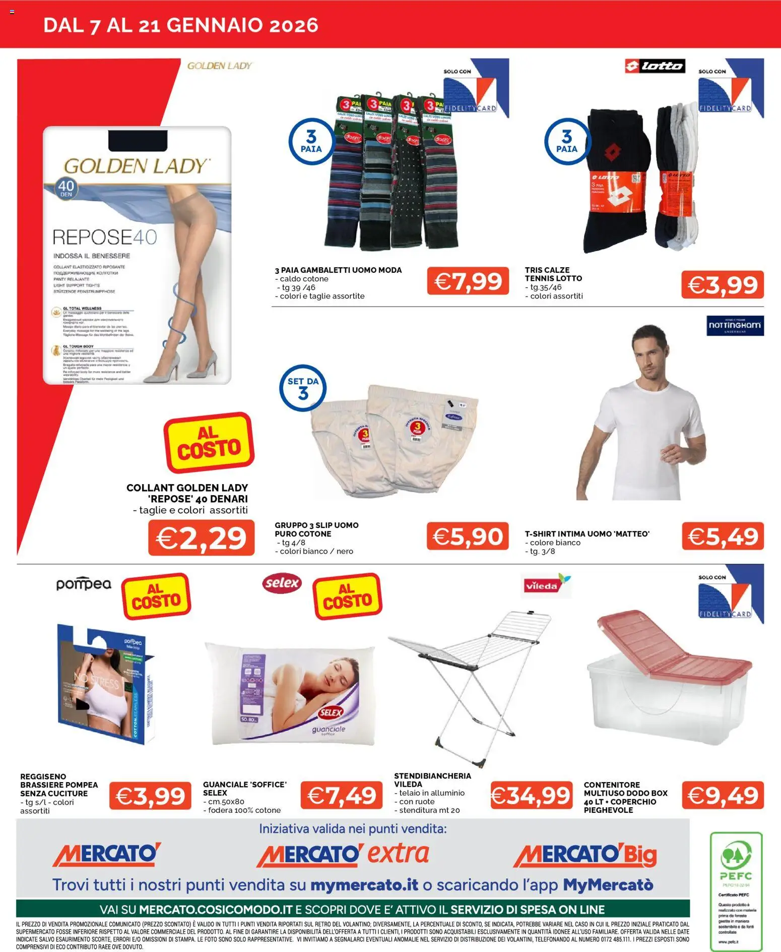 Volantino Mercatò del 07.01.2026 | Pagina: 24 | Prodotti: Tè, Reggiseno, Stendibiancheria, Alluminio