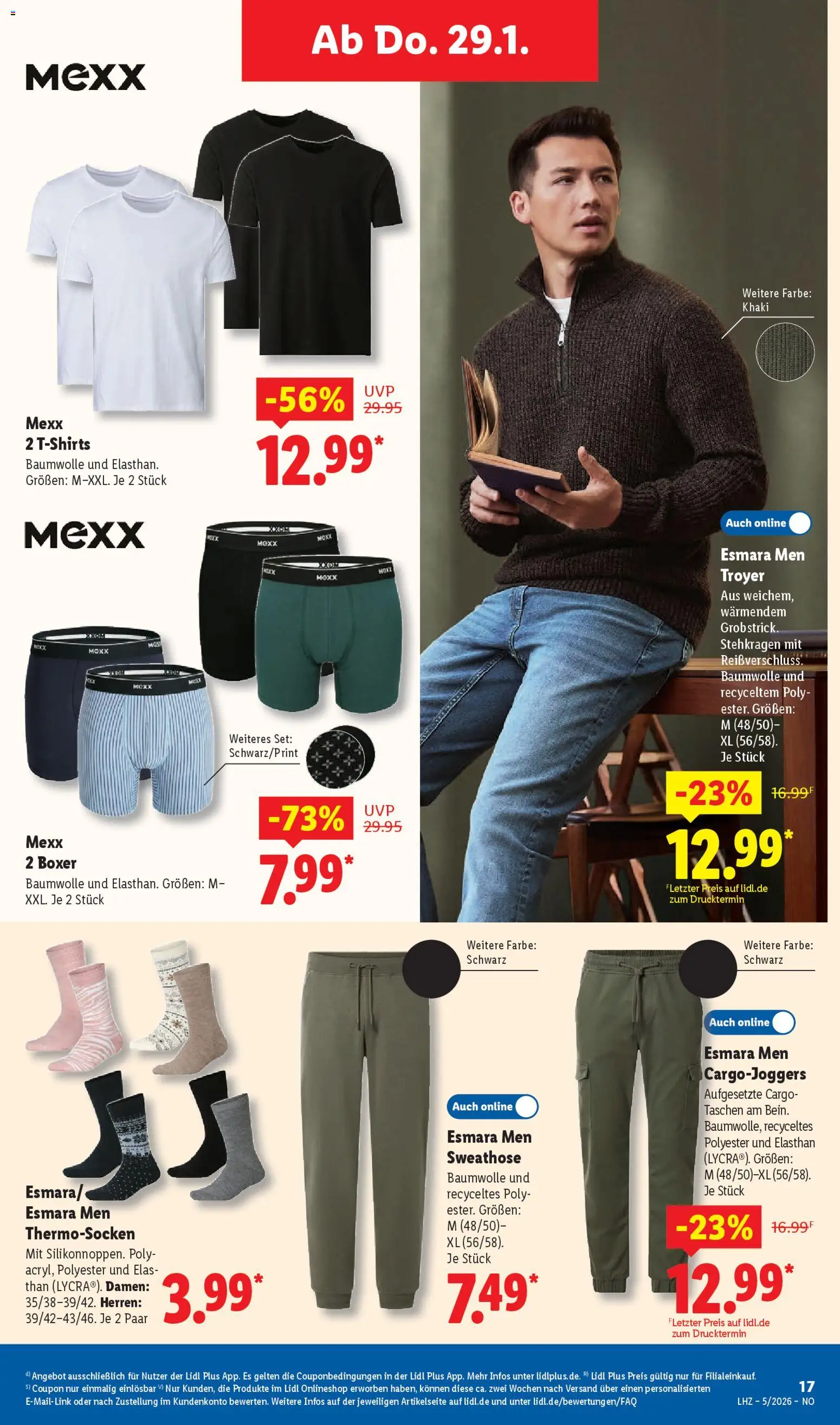 Lidl Prospekt Holzminden – gültig ab 26.01.2026 | Seite: 37 | Produkte: Sweathose, Boxer