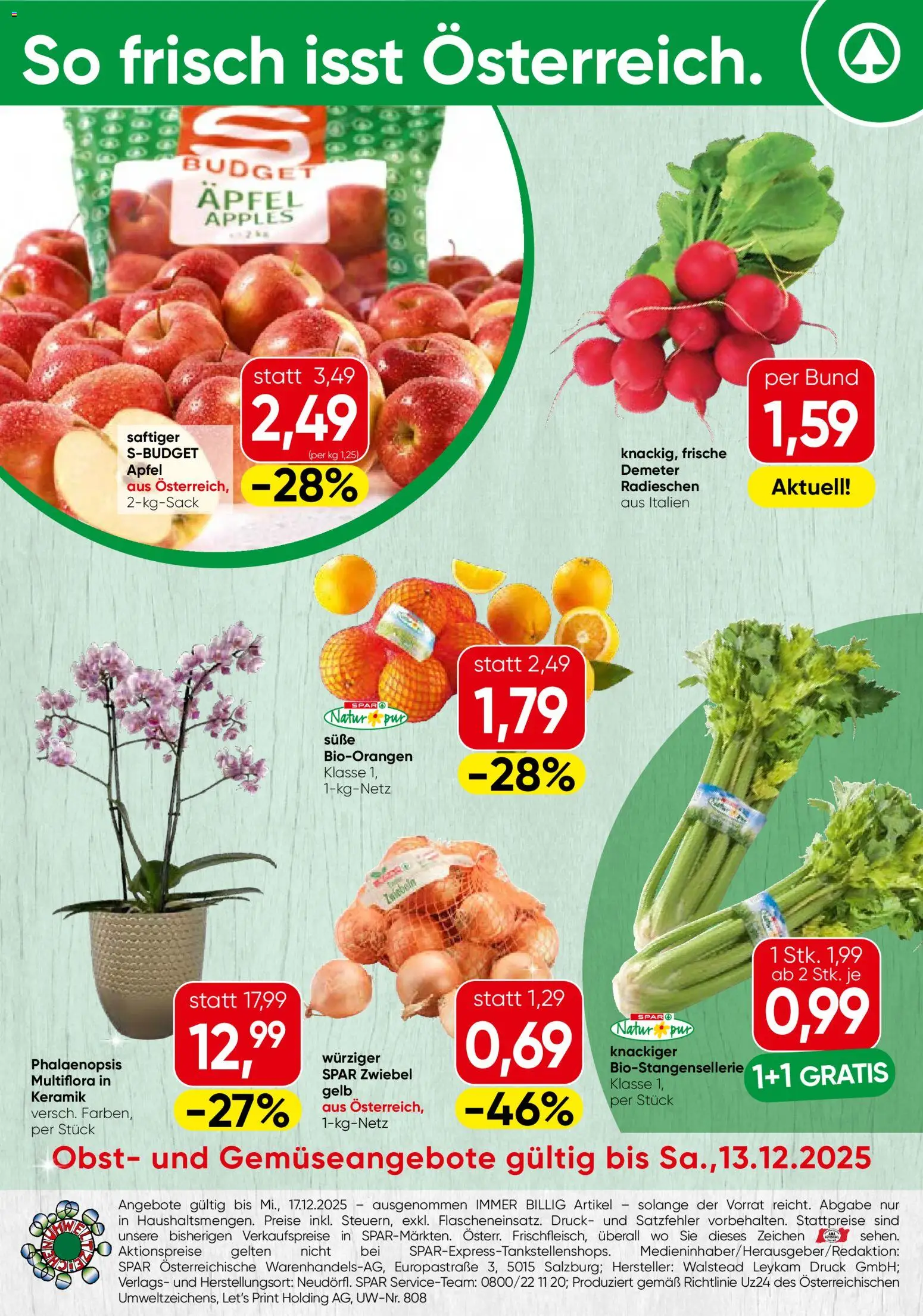 Spar Flublatt - Burgenland gültig ab 11.12.2025 | Seite: 16 | Produkte: Zwiebeln, Obst, Äpfel