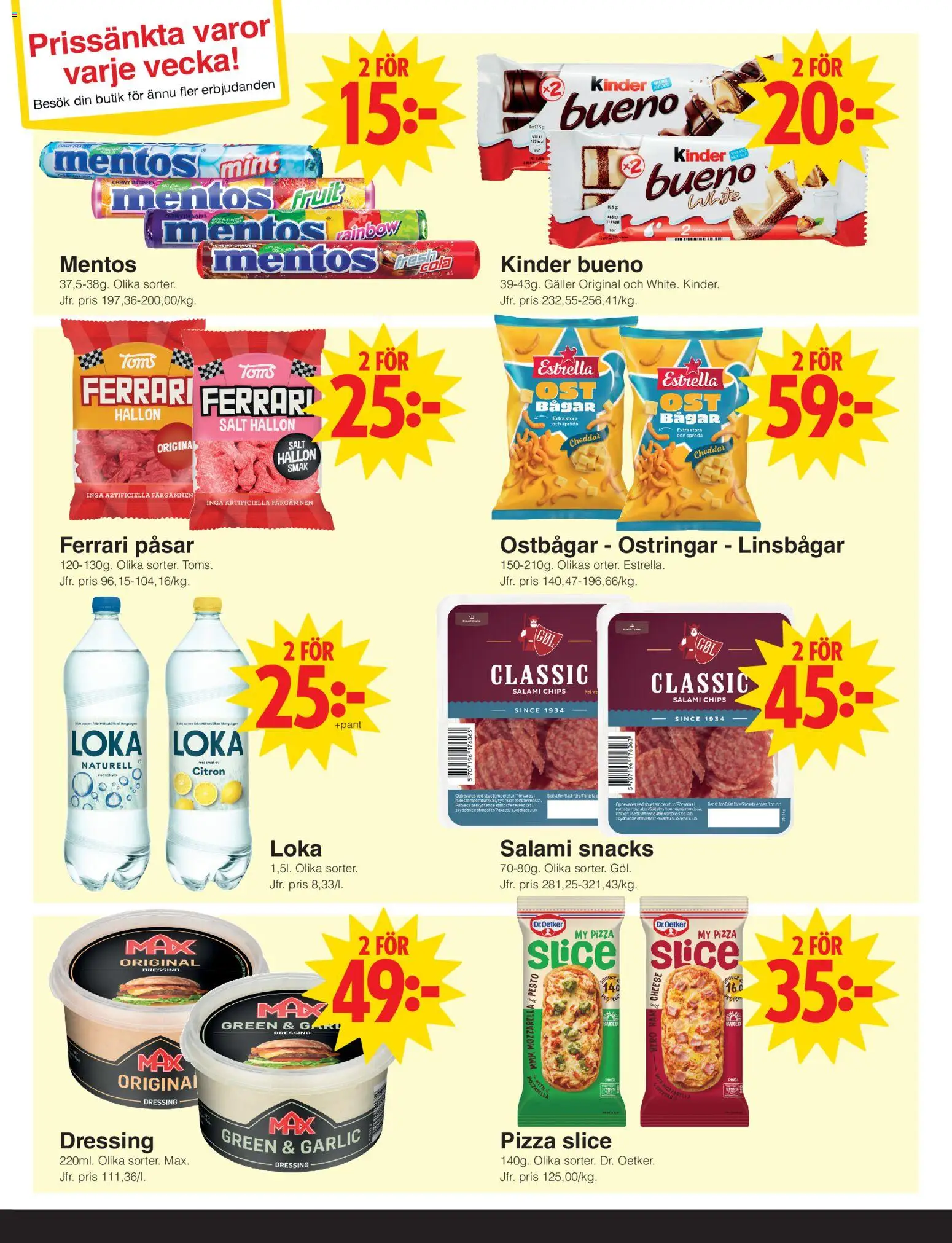 Matöppet reklamblad aktuell från 16.02.2026 | Sida: 3 | Produkter: Cheddar, Pizza, Hallon, Pesto