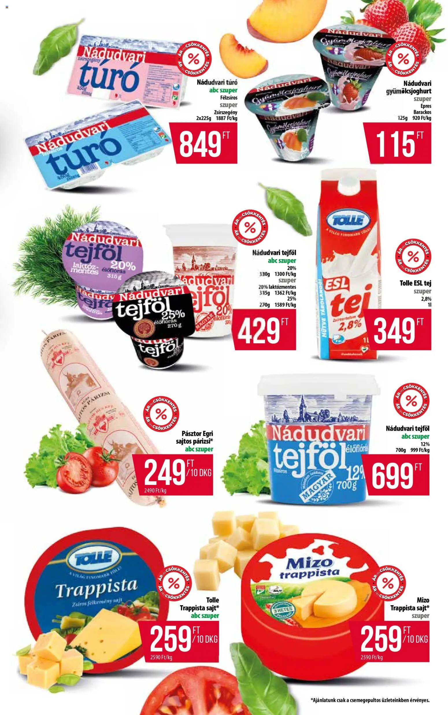 COOP akciós ujság - amely érvényes a következő dátumtól: 09.04.2026 | Oldal: 3 | Termékek: Tej, Túró, Párizsi, Gyümölcsjoghurt