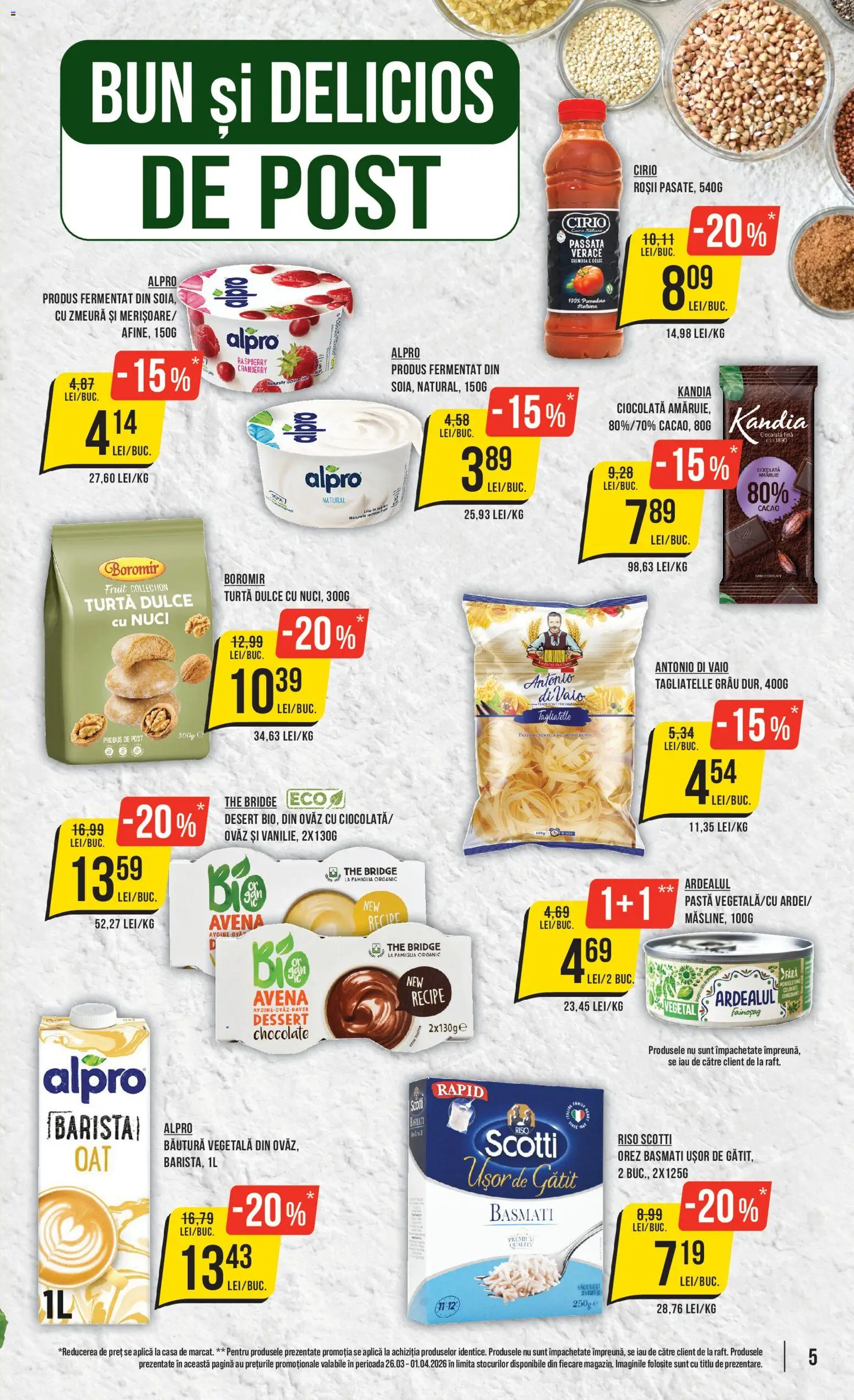 Noul catalog Mega Image – valabil de la 26.03.2026 | Pagină: 5 | Produse: Zmeură, Ciocolată, Roșii, Turtă dulce