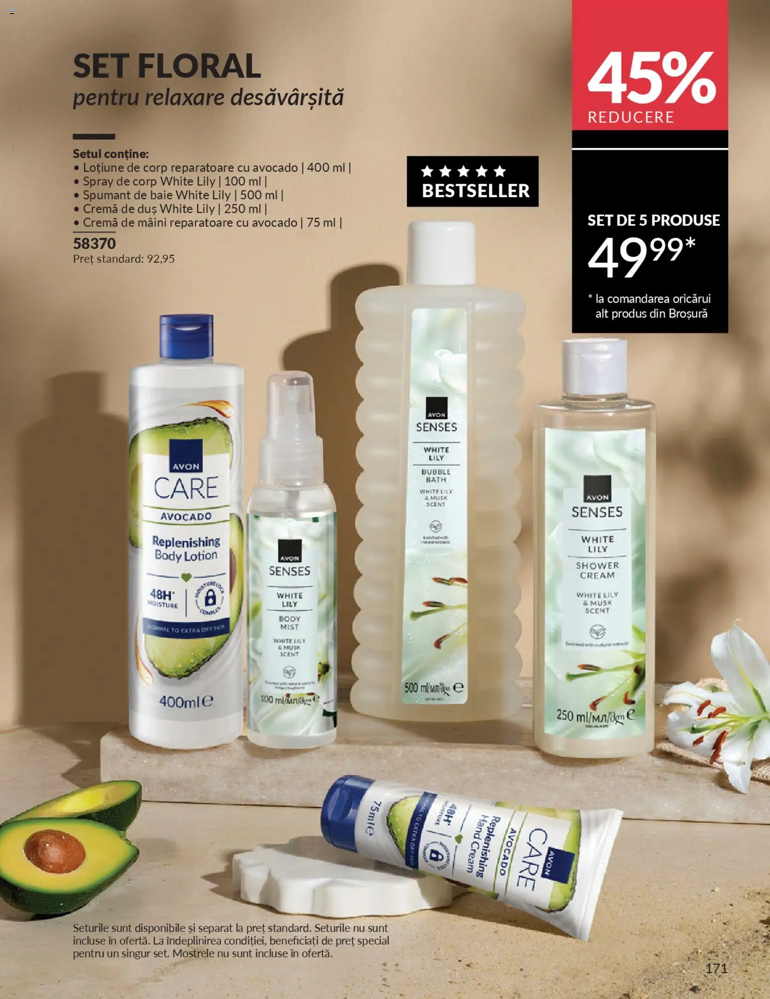 Noul catalog Avon – valabil de la 01.04.2026 | Pagină: 173 | Produse: Duș, Cremă de mâini, Avocado, Spumant de baie