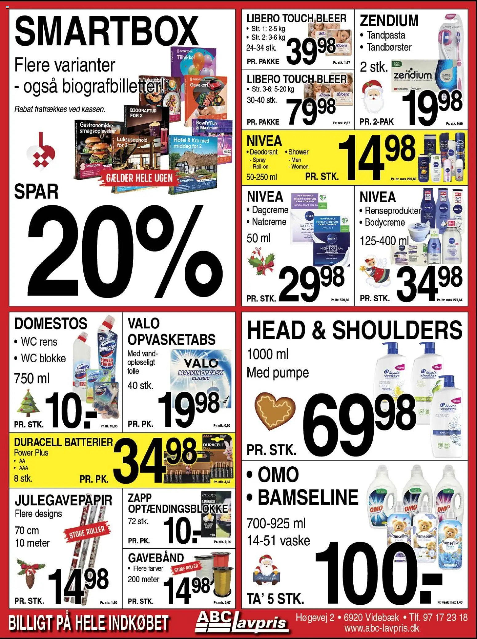 Abc Lavpris tilbudsavis – gyldig fra 26.11.2025 | Side: 8 | Produkter: Deodorant, Tandpasta, Batterier