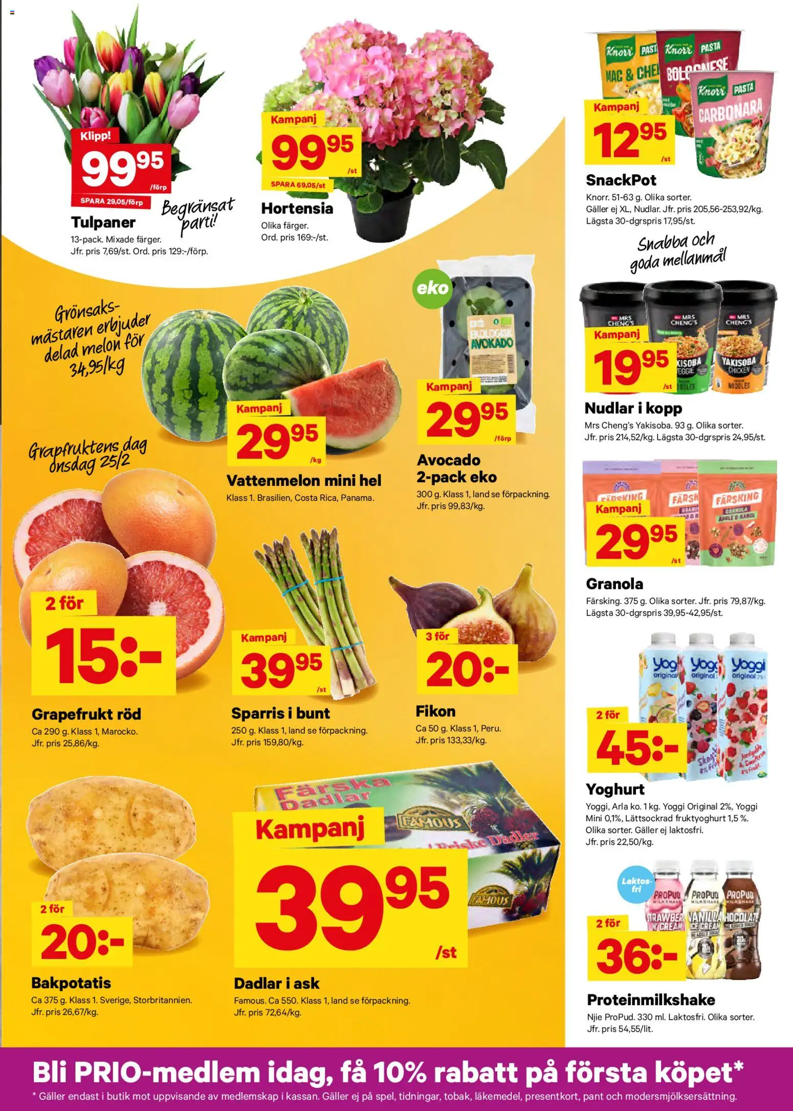 City Gross reklamblad aktuell från 23.02.2026 | Sida: 3 | Produkter: Vattenmelon, Äpple, Granola, Yoggi