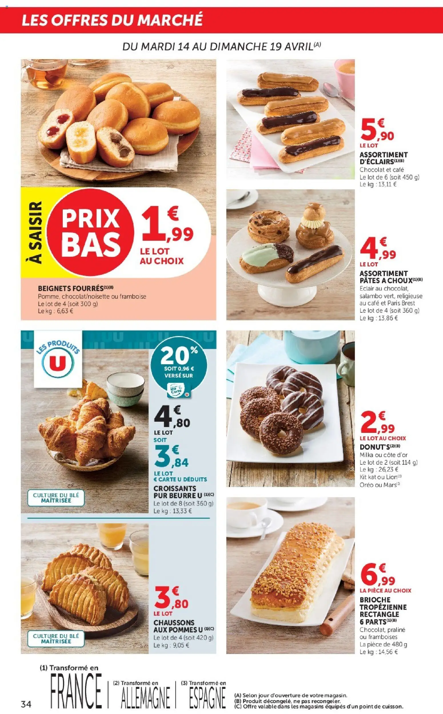 {H1} | Page: 34 | Produits: Café, Chocolat, Pommes, Chaussons