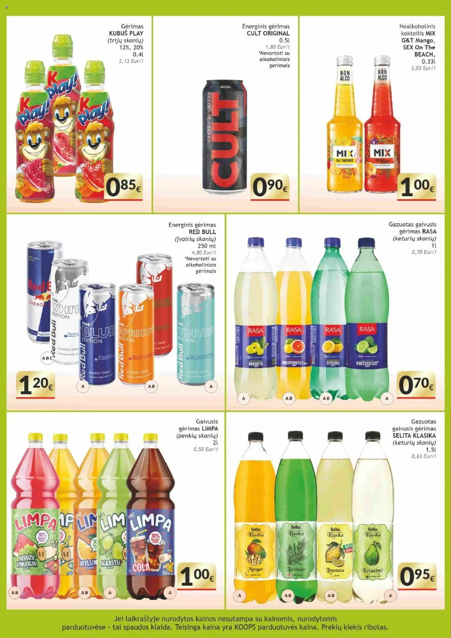 Koops akcijos nuo 31.10.2025 | Puslapis: 12 | Prekių: Gaivusis gėrimas, Energinis gėrimas