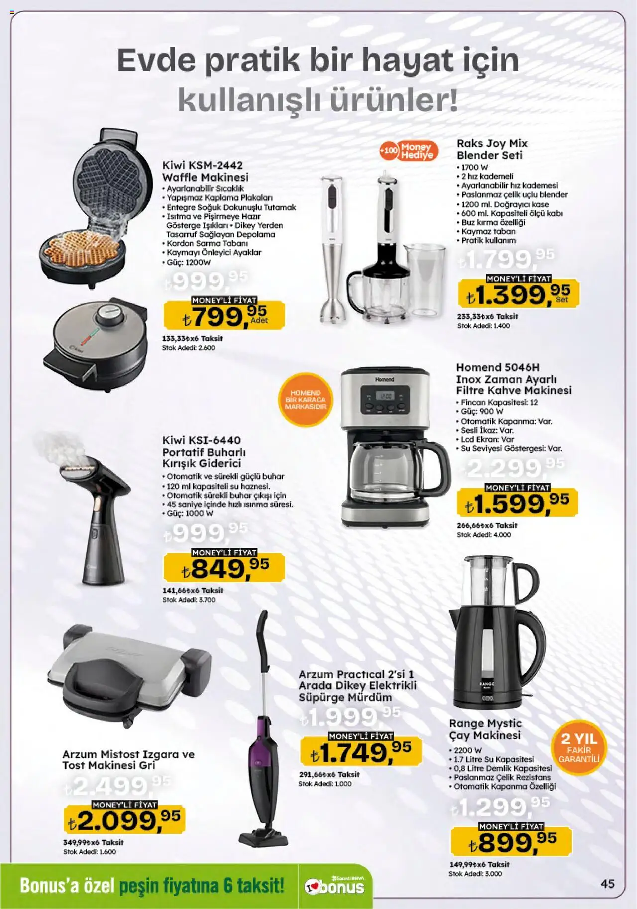 Migros Katalog - 5M Migroskop Dijital - 21.08.2025 tarihinden itibaren geçerlidir | Sayfa: 45 | Ürünler: Tost makinesi, Blender, Çay makinesi, Filtre kahve makinesi