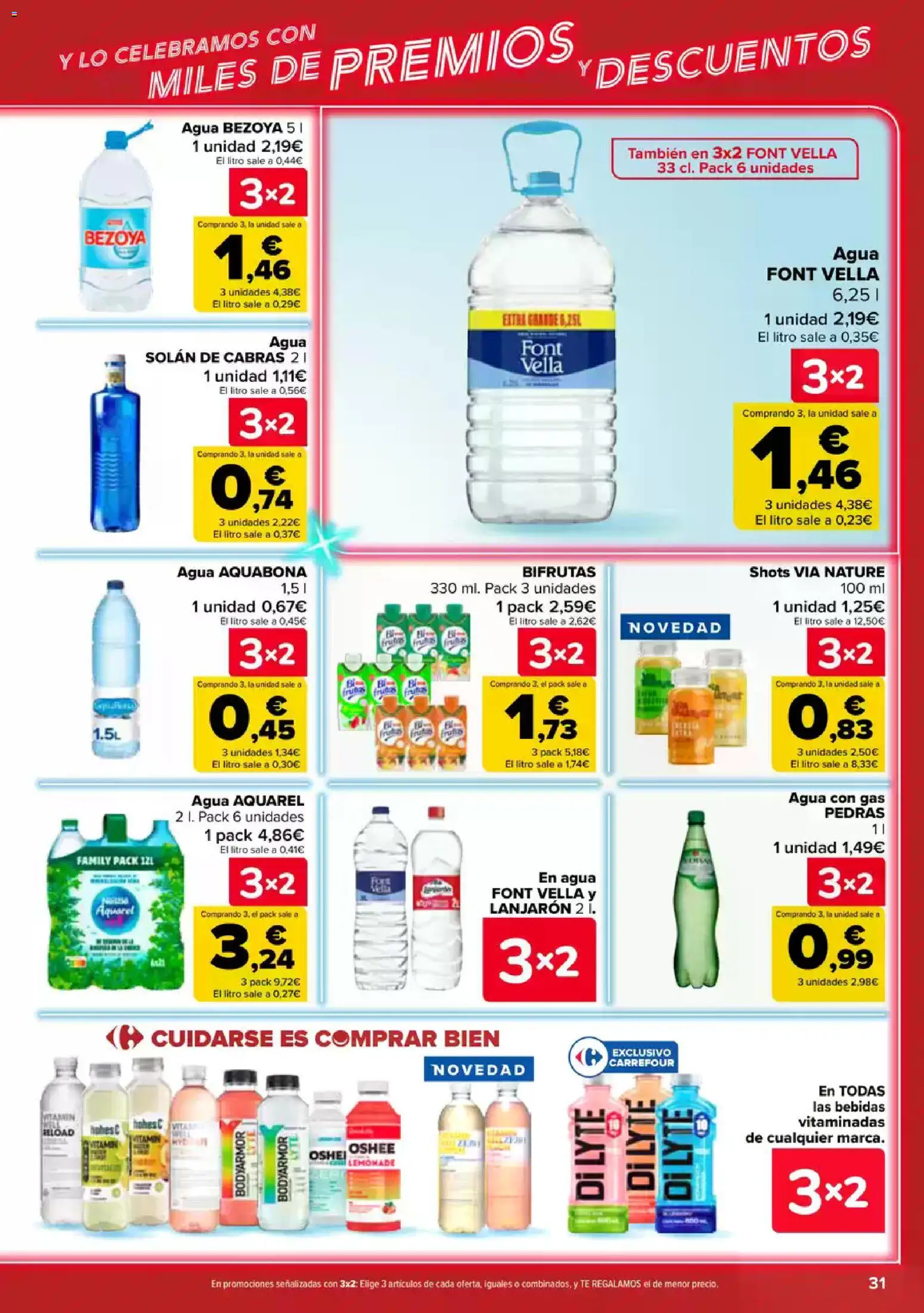 Carrefour folleto │ válido desde el 23.04.2026 | Página: 30 | Productos: Agua con gas, Té