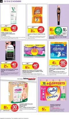 Intermarché - Prévisualisation de CRÈME VISAGE CALM + HYDRATANTE APAISANTE VENDOME, 50 ml - 88 € le litre valide à partir de 13.11.2025 | Page: 40