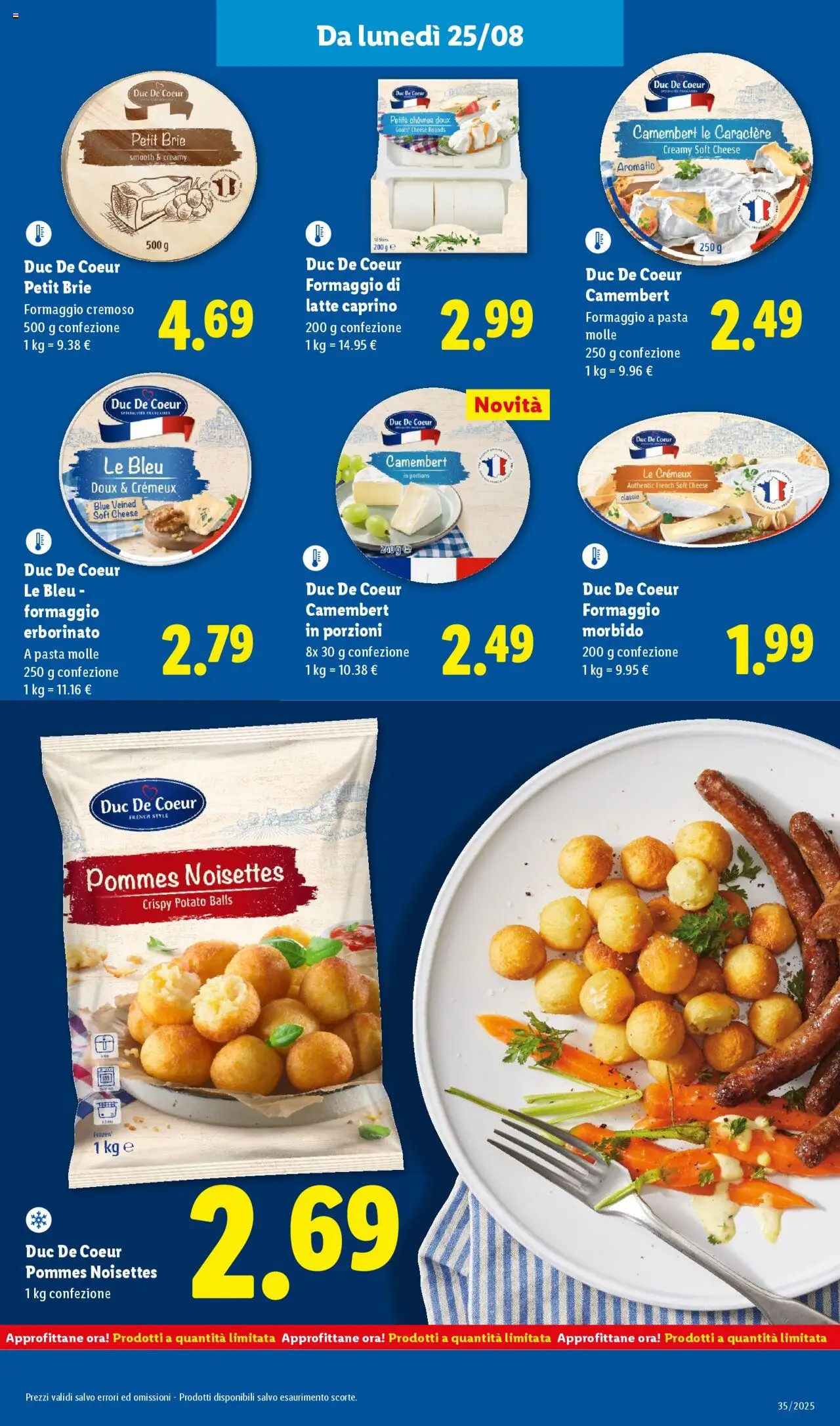 Volantino Lidl del 25.08.2025 | Pagina: 19 | Prodotti: Latte, Formaggio, Pasta
