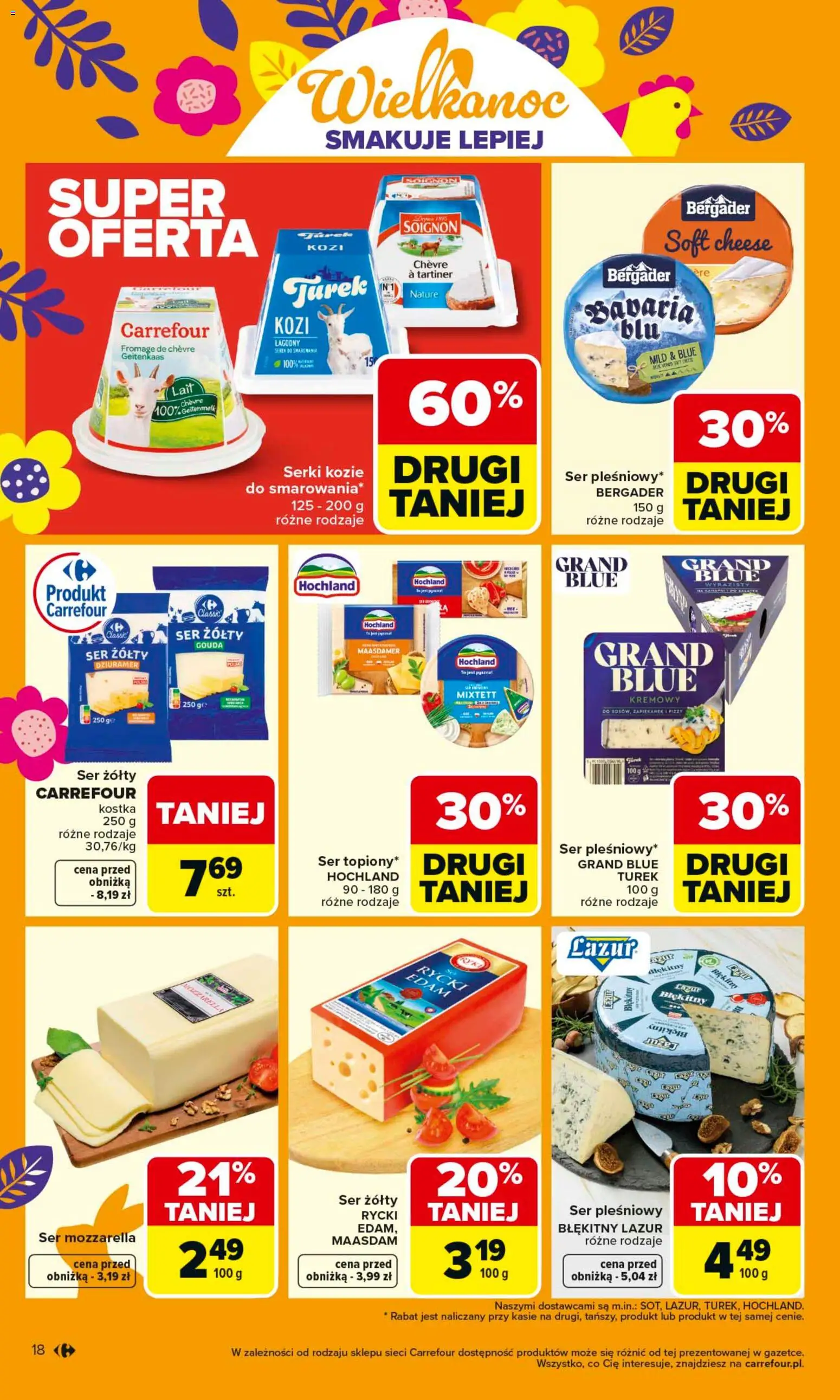 Carrefour gazetka od 23.03.2026 | Strona: 24 | Produkty: Ser żółty, Ser pleśniowy, Ser, Mozzarella