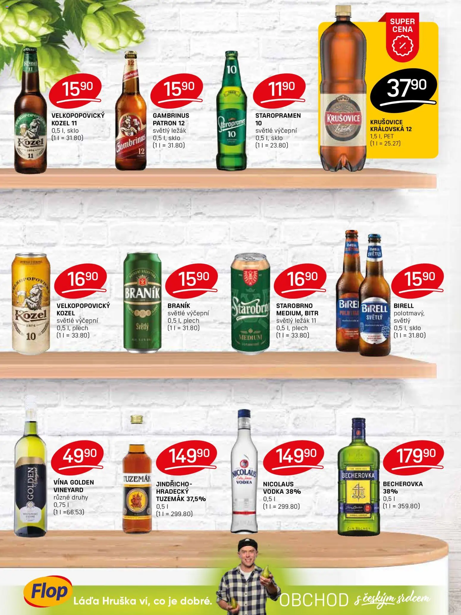Flop leták od 07.01.2026 | Strana: 10 | Produkty: Staropramen, Birell, Krušovice, Gambrinus