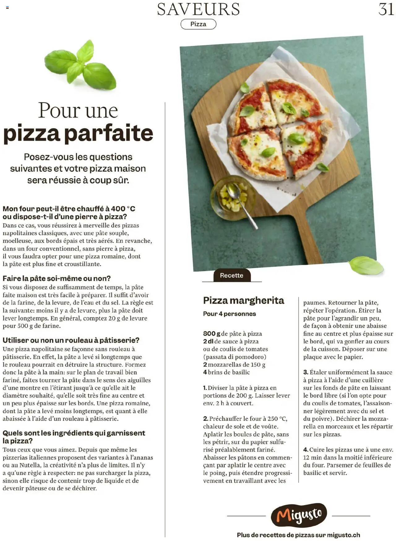 Migros - Magazin FR ab 12.08.2025 | Seite: 31 | Produkte: Pizza