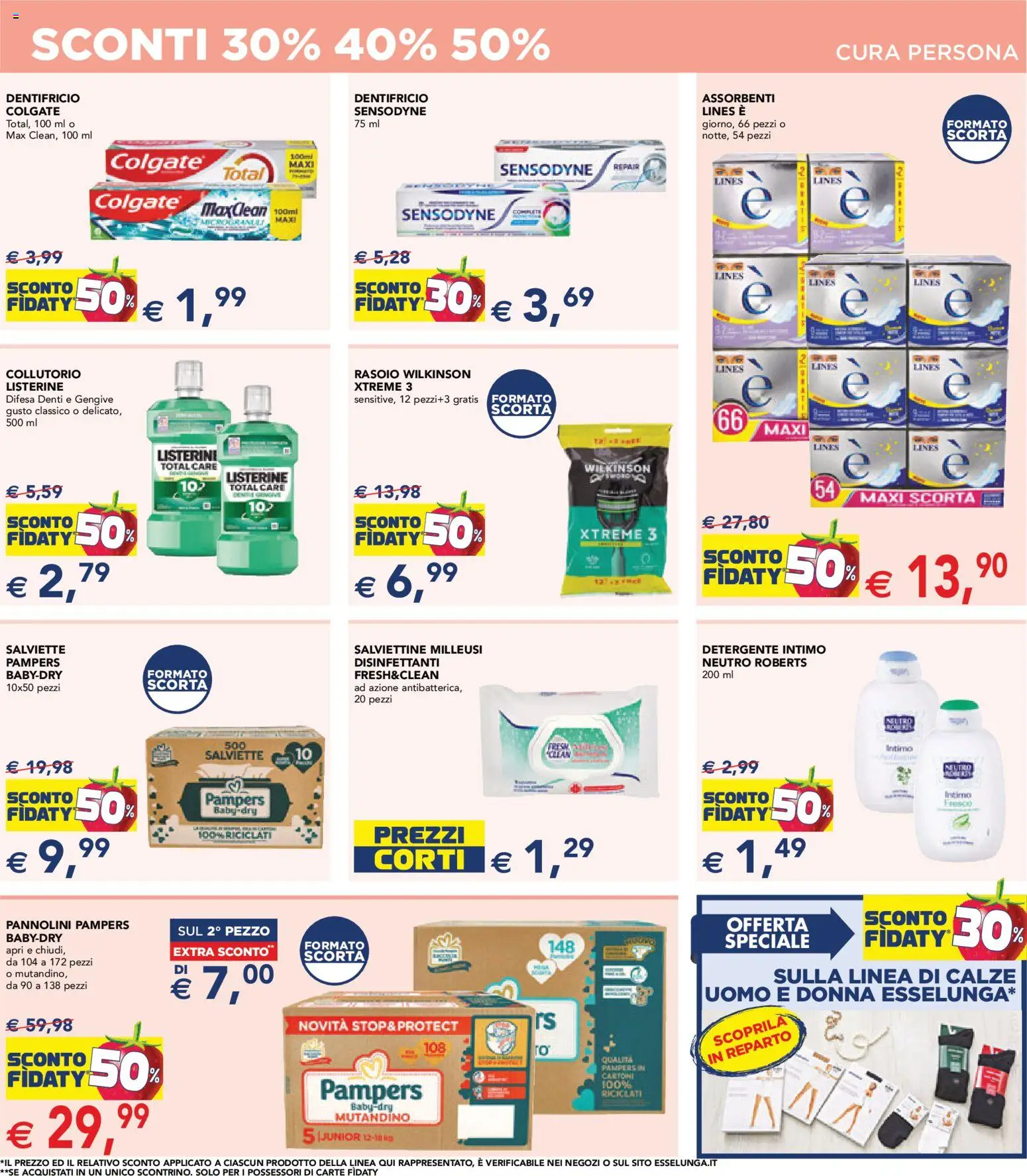 Volantino Esselunga S del 02.01.2026 | Pagina: 17 | Prodotti: Rasoio, Dentifricio, Detergente, Pampers