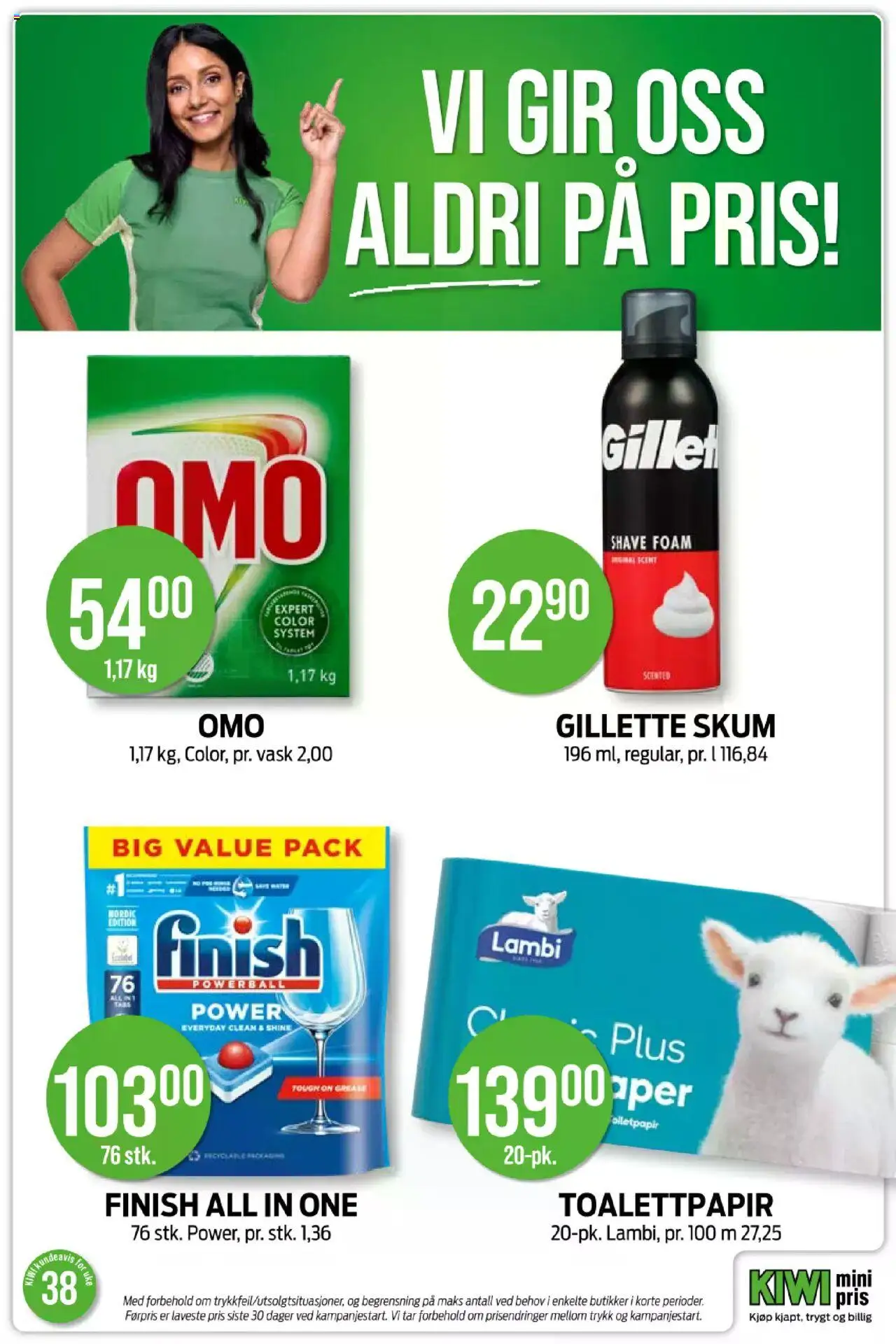 | Side: 19 | Produkter: Toalettpapir, Kiwi, Vask