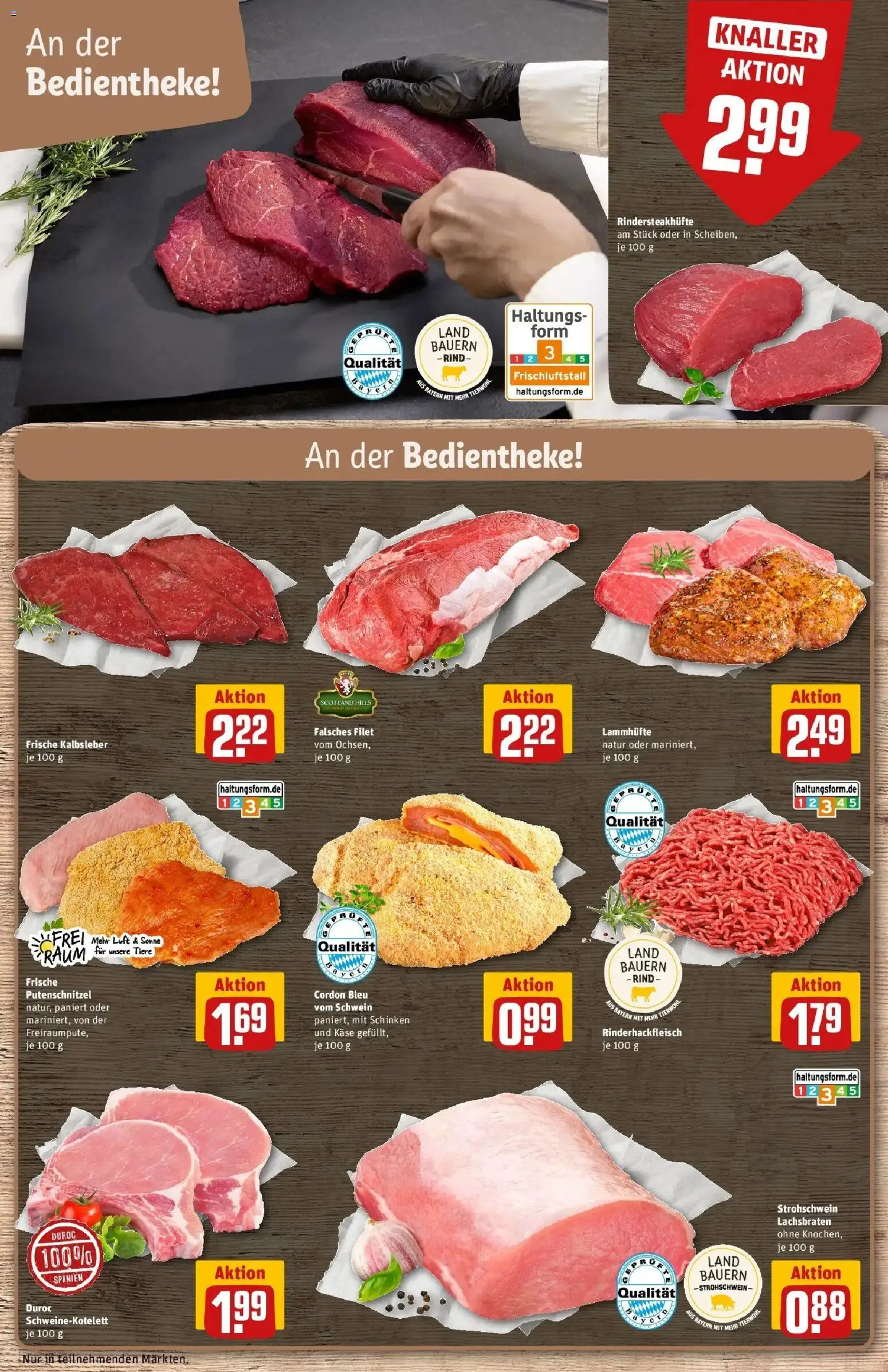 Rewe Prospekt Augsburg/Lechhausen	 – gültig ab 30.03.2026 | Seite: 12 | Produkte: Käse, Kalbsleber, Putenschnitzel, Schinken