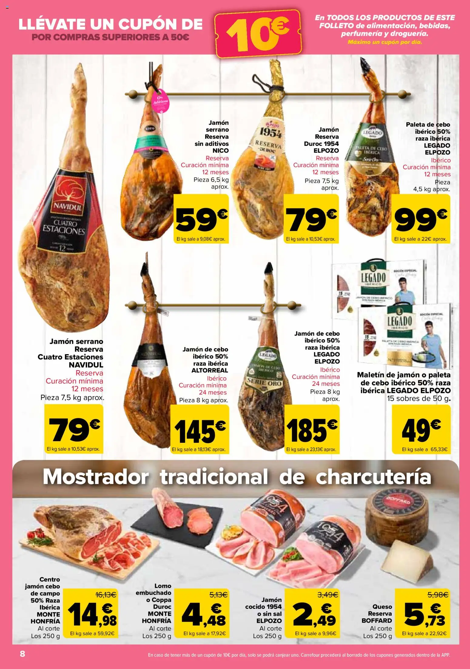 Carrefour folleto │ válido desde el 14.11.2025 | Página: 8 | Productos: Jamón serrano, Queso, Jamón