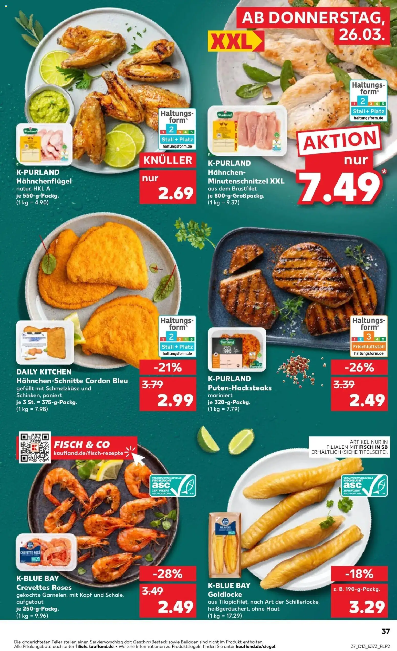 Kaufland Prospekt Alfeld (Leine)	 – gültig ab 26.03.2026 | Seite: 37 | Produkte: Hahnchen, Fisch