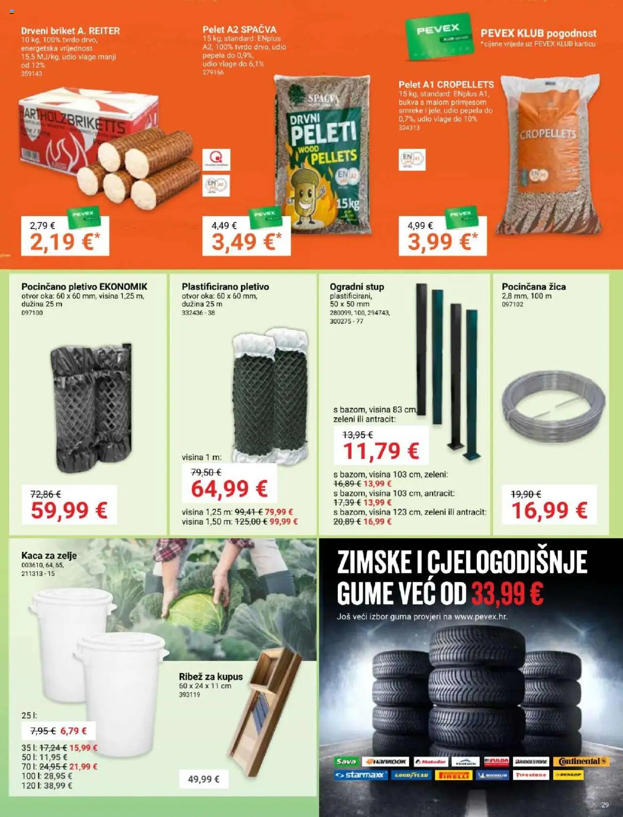 Pevex katalog | vrijedi od 25.09.2025 | Stranica: 29 | Proizvodi: Ribež, Peleti, Kaca, Kupus