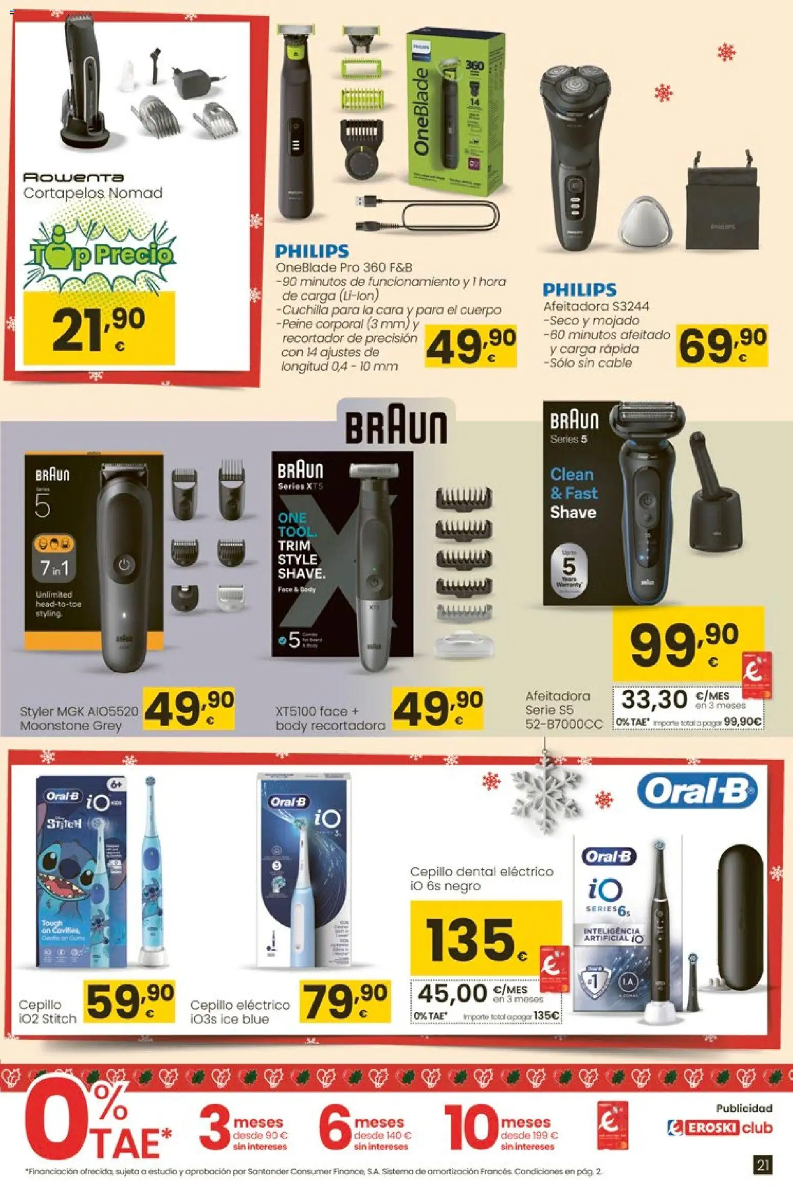 Eroski - Regalos │ válido desde el 02.12.2025 | Página: 21 | Productos: Cepillo, Afeitadora, Cortapelos, Body