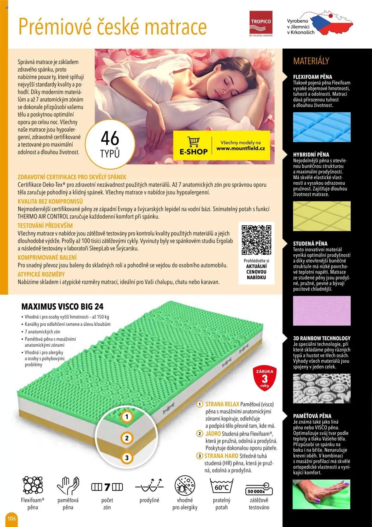 Mountfield katalog 2025 od 16.04.2025 | Strana: 106 | Produkty: Matrace, Modely, Lina