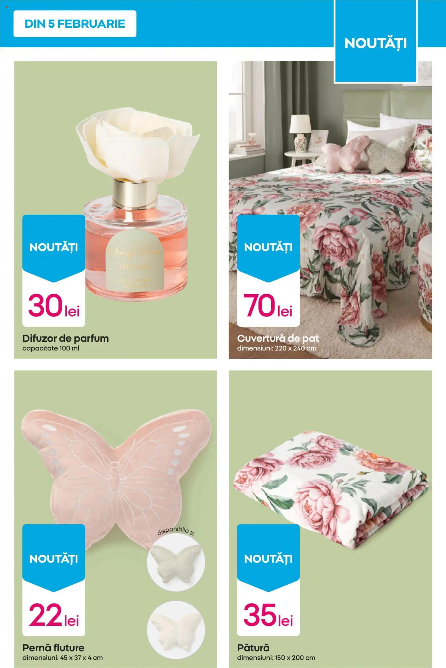 Noul catalog Pepco – valabil de la 12.02.2026 | Pagină: 11 | Produse: Difuzor, Cuvertură, Pat, Parfum