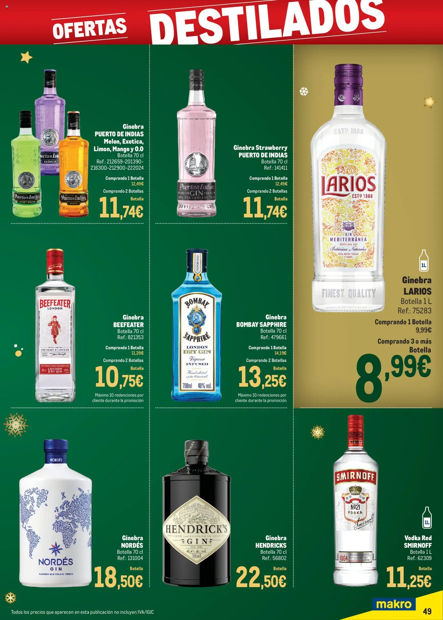 Makro - Precios Navidad Norte 2 │ válido desde el 24.11.2025 | Página: 49 | Productos: Φορτιστής, Ginebra, Μαρμελάδα ροδάκινο, Ρούτερ