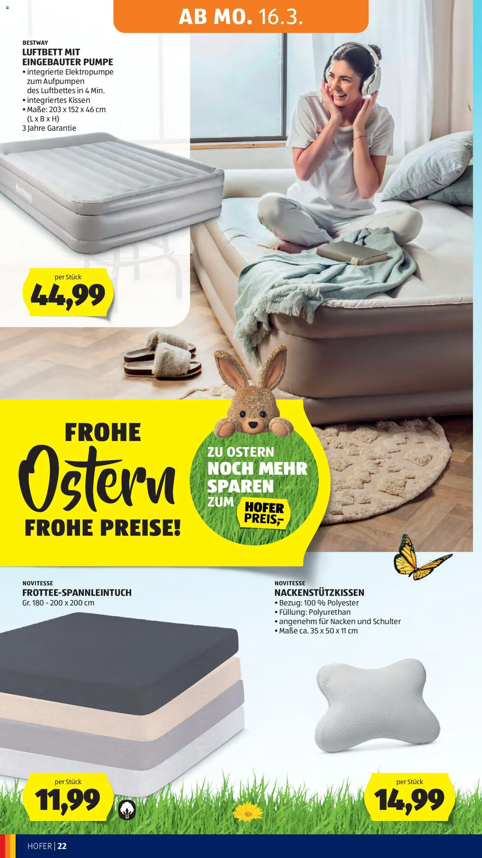 Hofer Flugblatt gültig ab 11.03.2026 | Seite: 29 | Produkte: Kissen