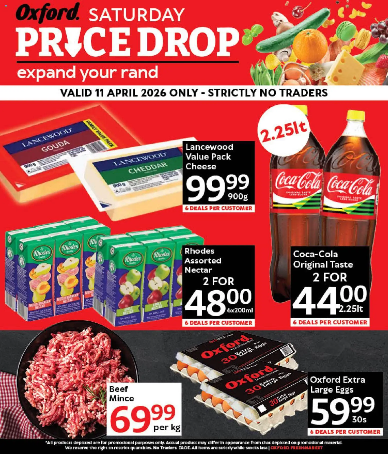 New Oxford Freshmarket catalogue – valid from 11.04.2026 | Page: 1 | Products: Cheese, Eggs, Beef