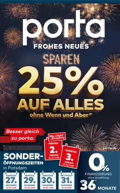 Porta! Frohes neues Sparen Potsdam ab 26.12.2025 gültig