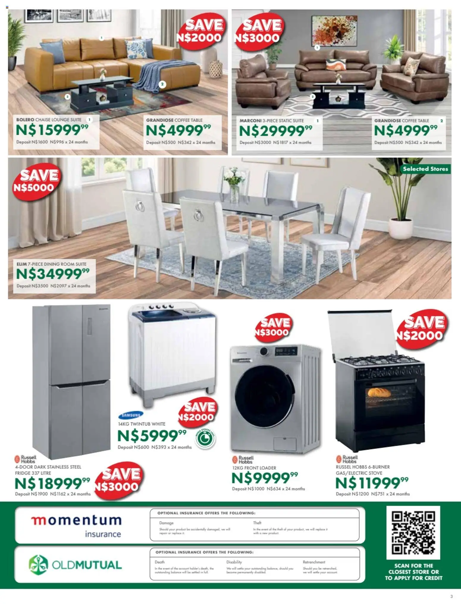 New Beares catalogue – valid from 23.02.2026 | Page: 3 | Products: Stove, Coffee table, Dining room suite, Lounge suite