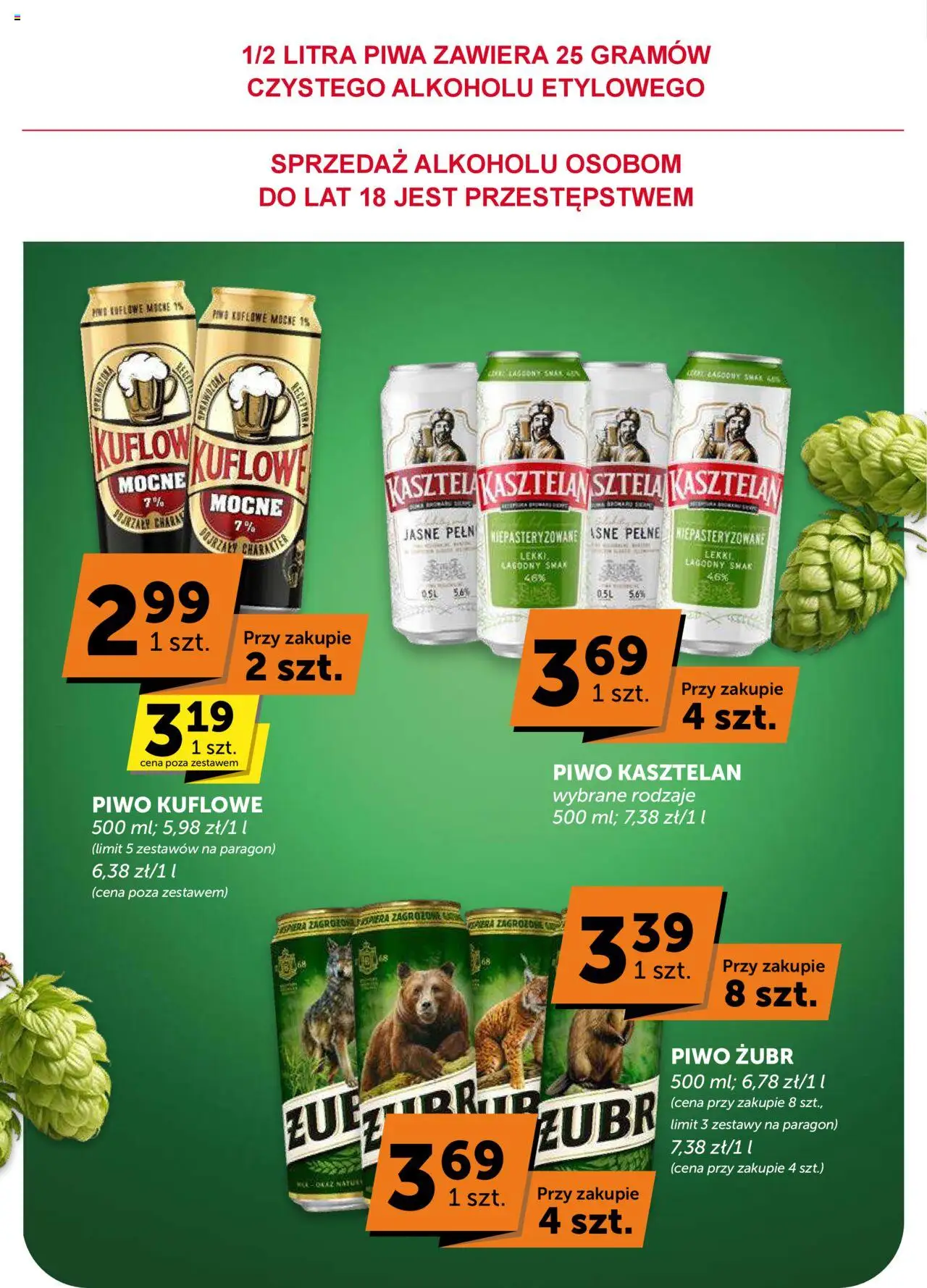 Euro Sklep Gazetka - Minimarket od 02.10.2025 | Strona: 29 | Produkty: Piwo żubr, Piwo