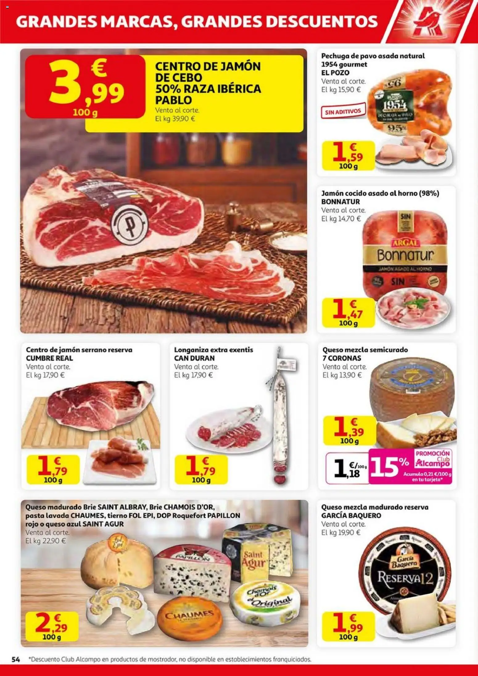 Alcampo - HG Nacional │ válido desde el 23.10.2025 | Página: 54 | Productos: Jamón serrano, Jamón, Pasta, Horno