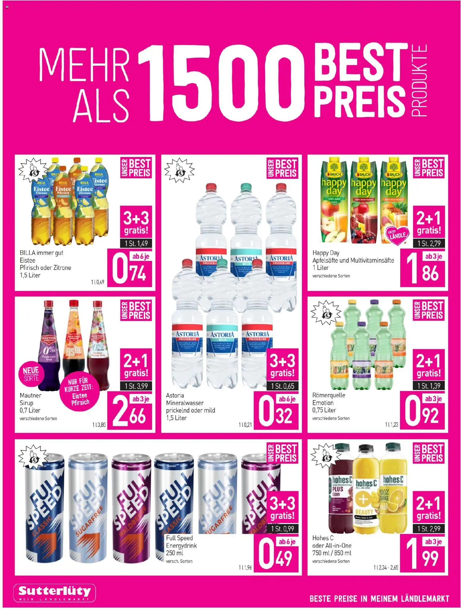 Sutterlüty Flugblatt gültig ab 23.04.2026 | Seite: 2 | Produkte: Zitrone, Pfirsich, Äpfel