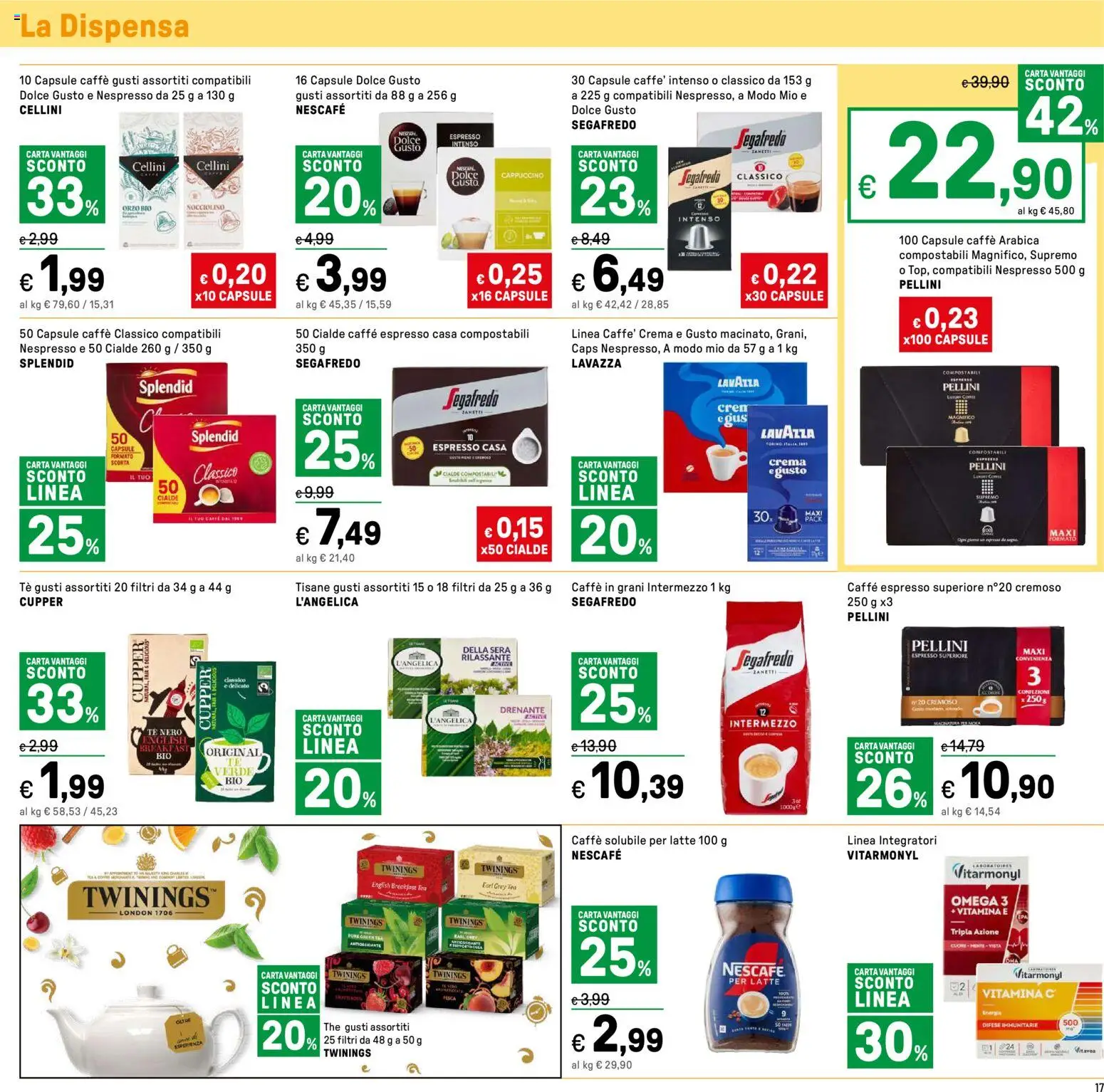 Volantino Iper del 14.11.2025 | Pagina: 17 | Prodotti: Caffè, Tè, The, Lavazza