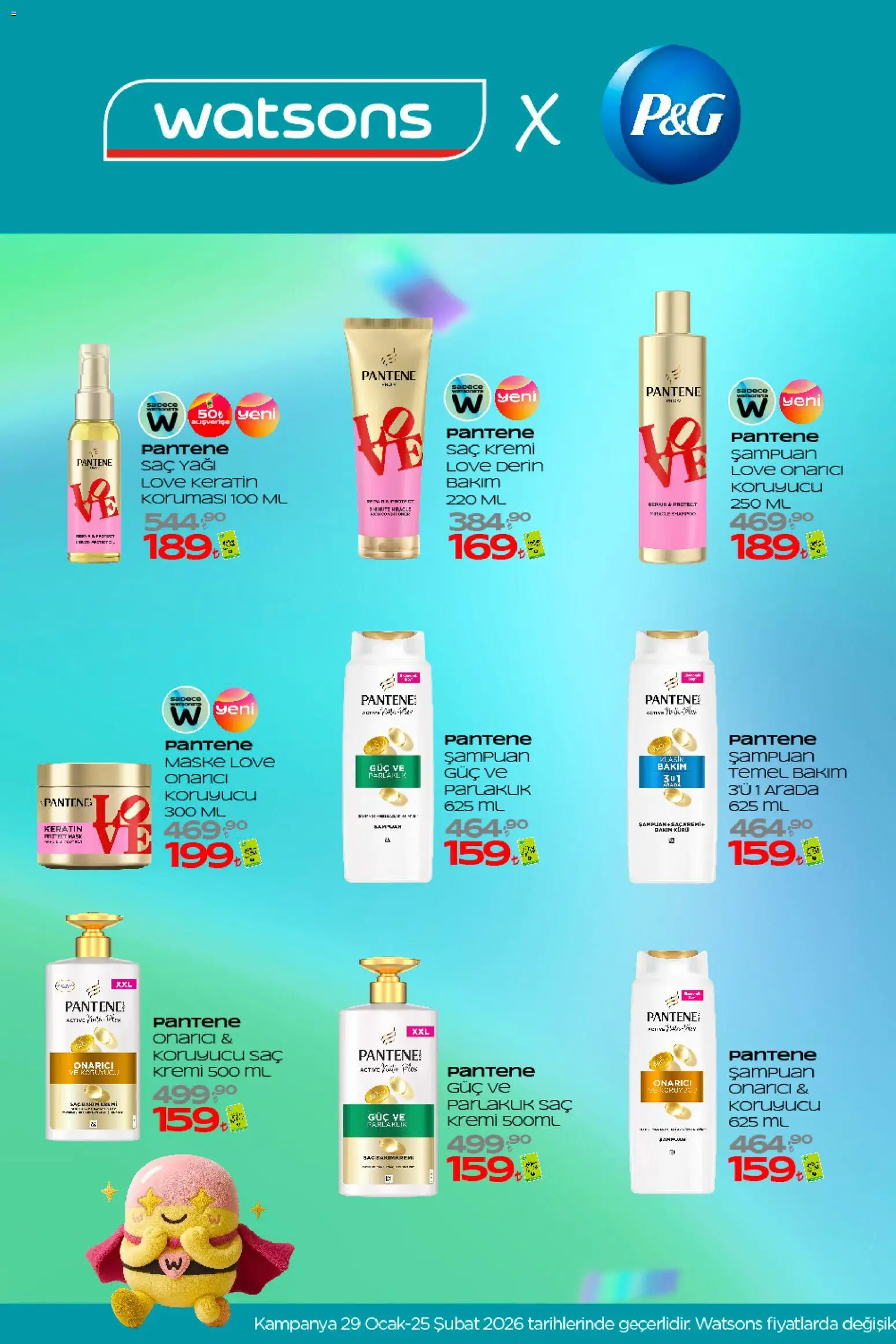 Watsons Katalog - 29.01.2026 tarihinden itibaren geçerlidir | Sayfa: 2 | Ürünler: Şampuan, Saç Kremi, Saç yağı, Maske