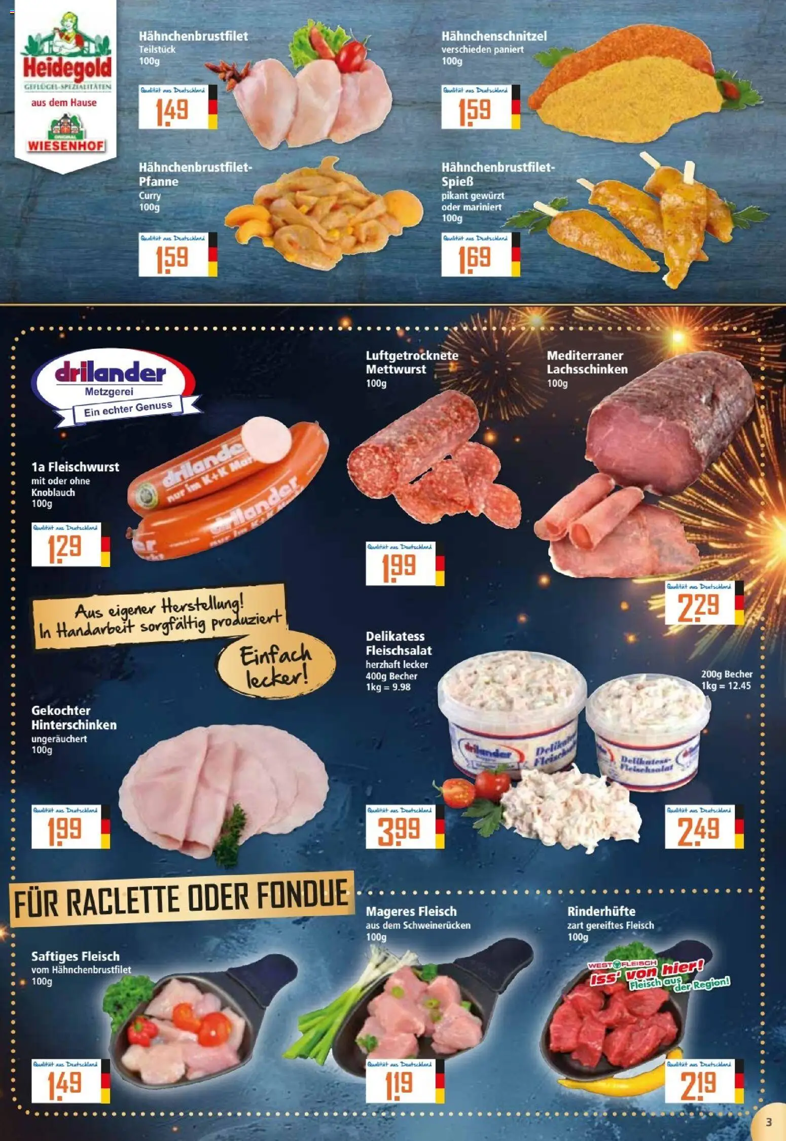 Klaas & Kock Prospekt – gültig ab 29.12.2025 | Seite: 3 | Produkte: Knoblauch, Schweinerucken, Fondue, Fleisch