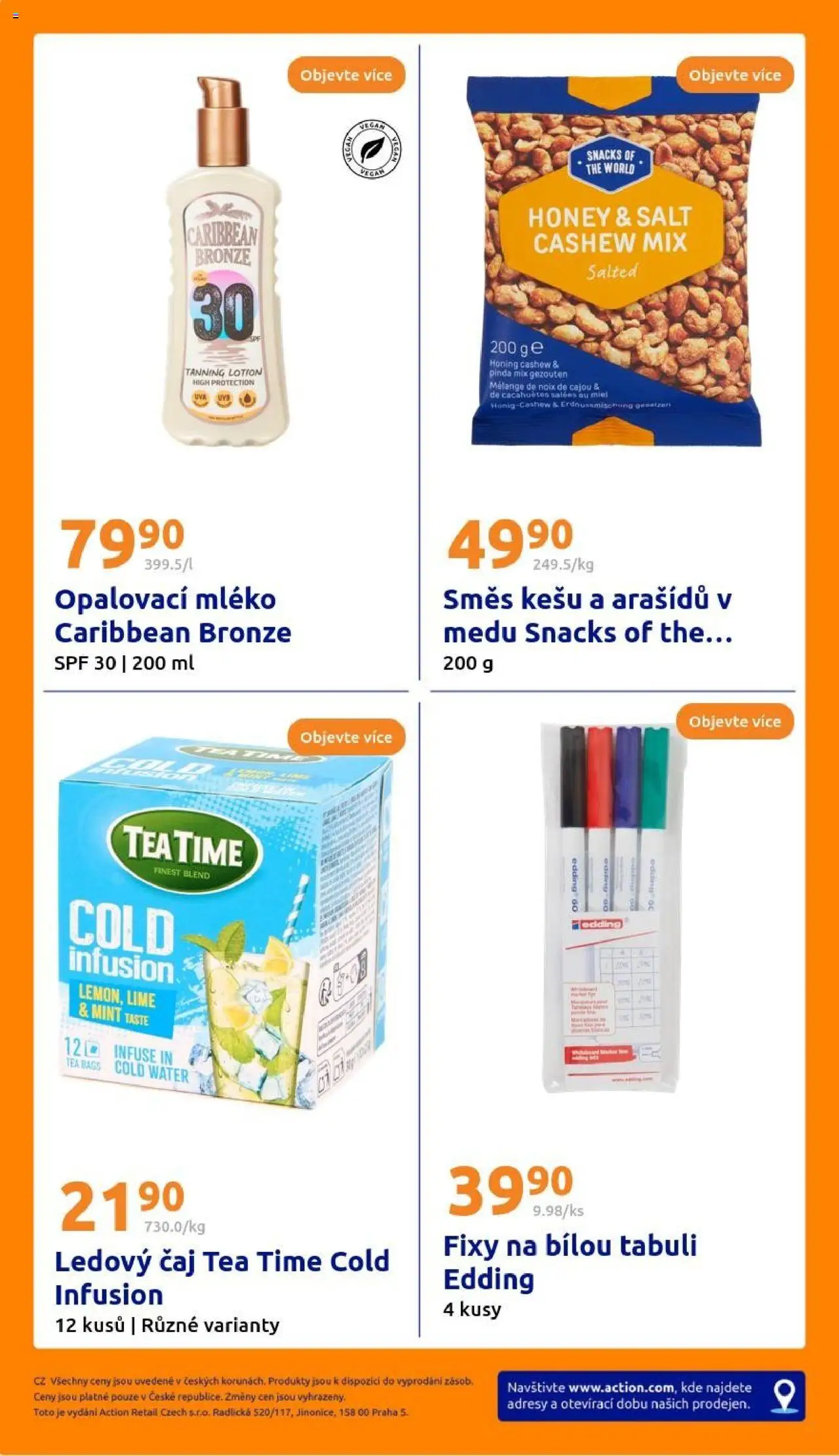 Action leták od 13.08.2025 | Strana: 30 | Produkty: Mléko, Čaj, Fixy, Ledový čaj