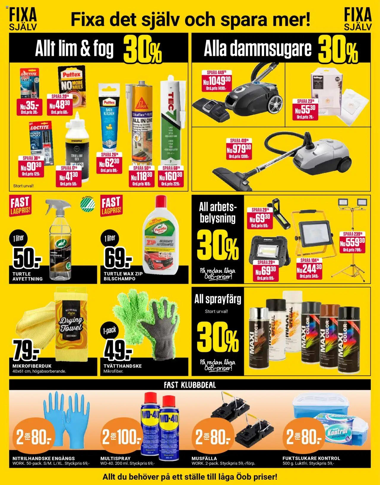 ÖoB reklamblad aktuell från 06.10.2025 | Sida: 8 | Produkter: Dammsugare, Lim, Musfälla
