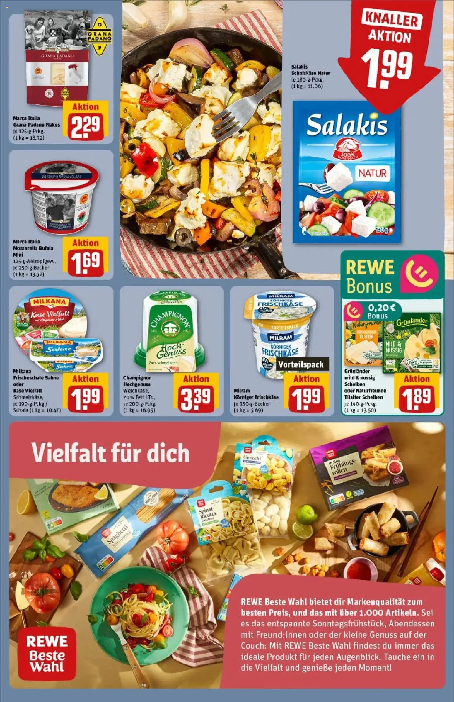 Rewe prospekt Ingolstadt	 – gültig ab 26.01.2026 | Seite: 15 | Produkte: Käse, Milkana, Grunlander, Milram
