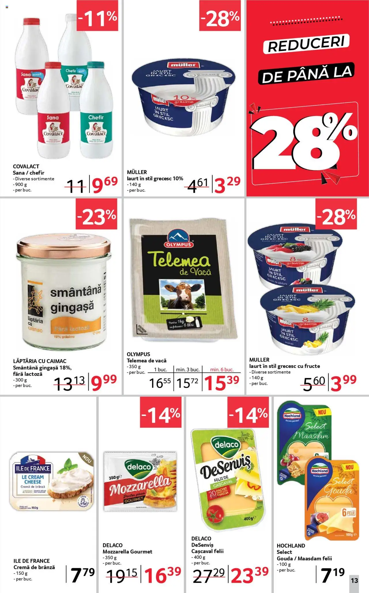 Noul catalog Selgros – valabil de la 19.09.2025 | Pagină: 13 | Produse: Cașcaval, Cremă, Smântână, Fructe