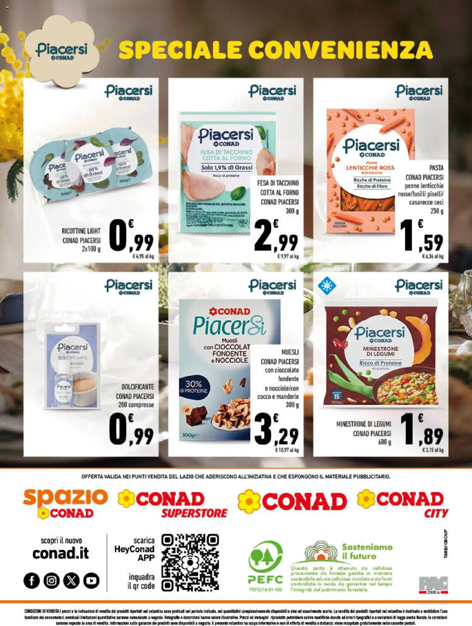 Volantino Spazio Conad del 04.03.2026 | Pagina: 8 | Prodotti: Dolcificante, Legumi, Mandorle, Nocciole